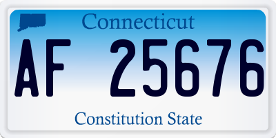 CT license plate AF25676