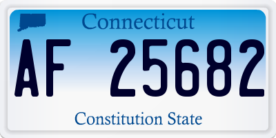 CT license plate AF25682