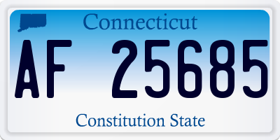 CT license plate AF25685