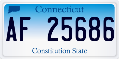 CT license plate AF25686