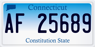 CT license plate AF25689