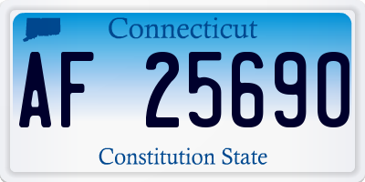 CT license plate AF25690
