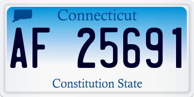 CT license plate AF25691