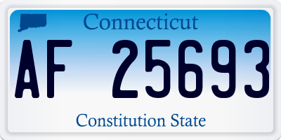 CT license plate AF25693