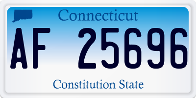 CT license plate AF25696