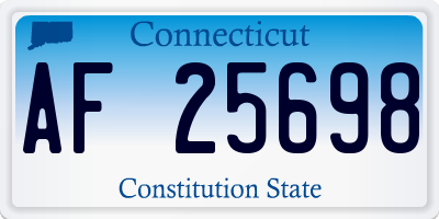 CT license plate AF25698