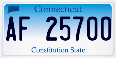 CT license plate AF25700