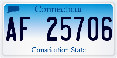 CT license plate AF25706