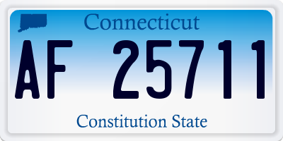 CT license plate AF25711