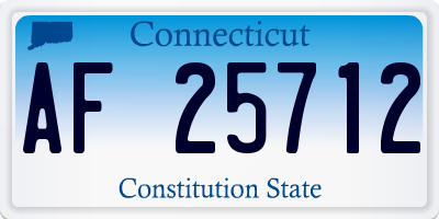 CT license plate AF25712