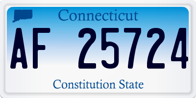 CT license plate AF25724