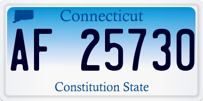 CT license plate AF25730