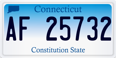 CT license plate AF25732