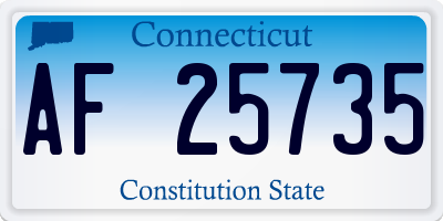 CT license plate AF25735