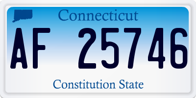 CT license plate AF25746