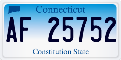 CT license plate AF25752