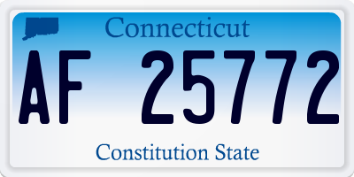 CT license plate AF25772
