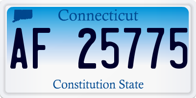 CT license plate AF25775