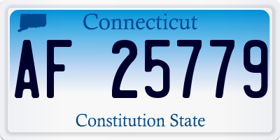 CT license plate AF25779