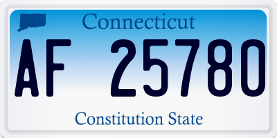 CT license plate AF25780