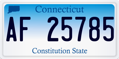 CT license plate AF25785