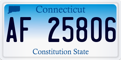 CT license plate AF25806