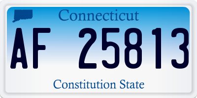 CT license plate AF25813