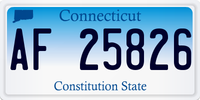 CT license plate AF25826