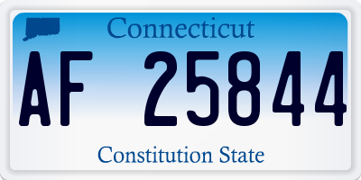 CT license plate AF25844