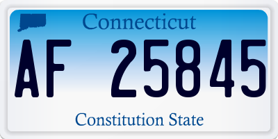 CT license plate AF25845