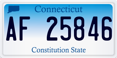 CT license plate AF25846