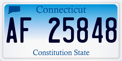 CT license plate AF25848
