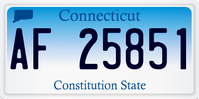 CT license plate AF25851