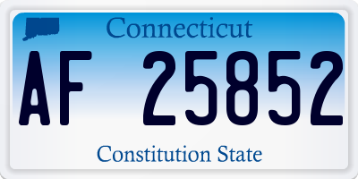 CT license plate AF25852
