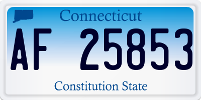 CT license plate AF25853