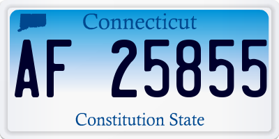 CT license plate AF25855