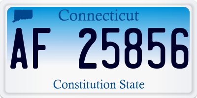 CT license plate AF25856