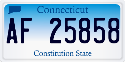 CT license plate AF25858
