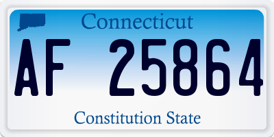 CT license plate AF25864
