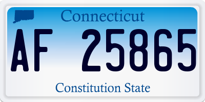CT license plate AF25865