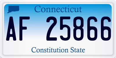 CT license plate AF25866