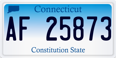 CT license plate AF25873