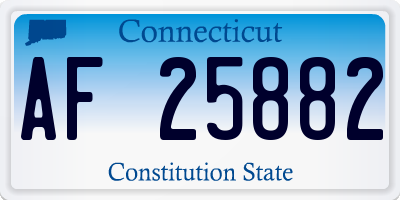 CT license plate AF25882