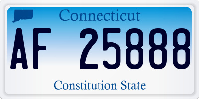 CT license plate AF25888