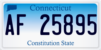 CT license plate AF25895