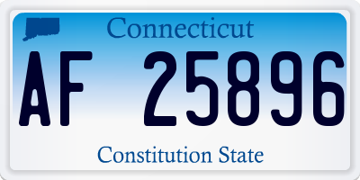 CT license plate AF25896