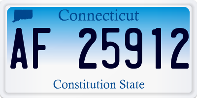 CT license plate AF25912