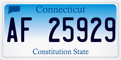 CT license plate AF25929