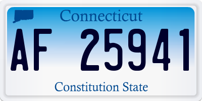 CT license plate AF25941