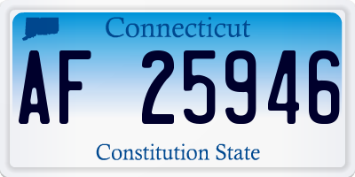 CT license plate AF25946